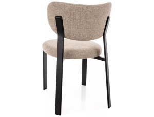 Scaun lemn tapitat Rin 253 bej/negru mat - H79 cm - Img 3