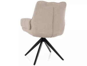 Scaun tapițat Gio 251 bej deschis / negru mat - Img 3