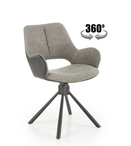 Scaun tapitat K494 gri/negru - Img 2