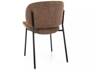 Scaun tapițat Kiso Noelle cappuccino 45 / negru mat - Img 3