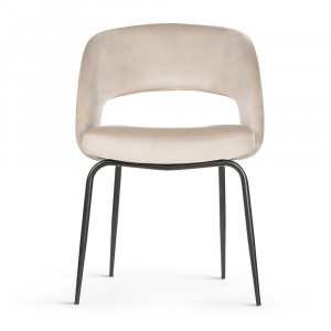 Scaun tapitat Lizbona crem/negru – H79 cm - Img 6