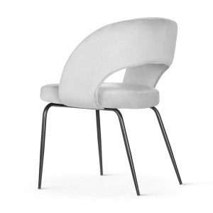 Scaun tapitat Lizbona gri/negru – H79 cm - Img 2