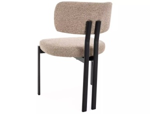 Scaun tapitat Misaki 253 bej / negru mat - H81 cm - Img 2