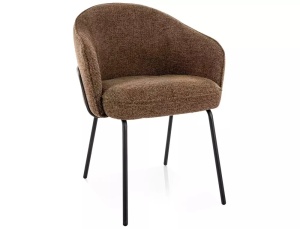 Scaun tapițat Nao Noelle cappuccino 45 / negru mat - Img 2