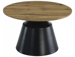 Set 2 mese de cafea Itaka stejar artizan/negru ø50/ø70 - Img 3
