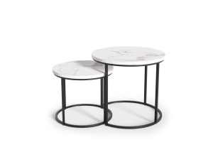 Set 2 mese de cafea Oreo marmura alba/negru – d 43-53 x h 35-45 cm - Img 10