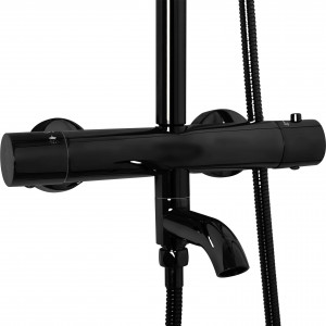 Set de dus cu termostat Lungo negru metalic - Img 2