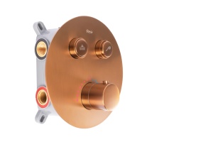 Set de duș incastrat Rea LUNGO COPPER BRUSH + BOX cu termostat - Img 4