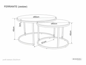 Set măsuțe de cafea Ferrante K bej mat / cașmir ø80/h45 cm - Img 4
