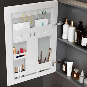 Set mobilier de baie cu lavoar Monti 60cm Grey - Img 4