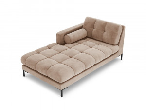 Sezlong tapitat Bali velvet/picioare negre – L185 x l102 x h75 - Img 3