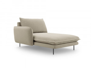 Sezlong tapitat Vienna picioare negre – L170 x l110 x h95