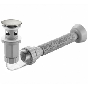Sifon pentru lavoar REA Flow Brush Nickel