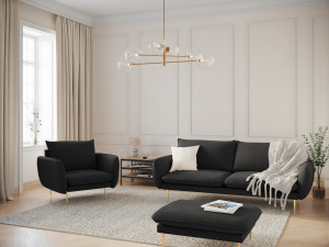 Taburet tapitat Vienna plusat/picioare gold – L100 x l80 x h43 cm - Img 11