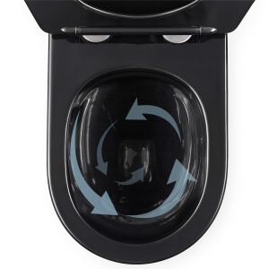 Vas WC Rea Carlo Mini Tornado Black Brush Gold - Img 7