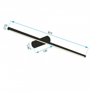 Aplica de perete LED 80CM APP1343-W negru - Img 7