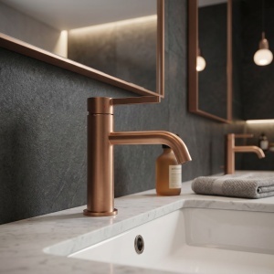 Baterie pentru baie Rea Foster Brush Copper - Img 7