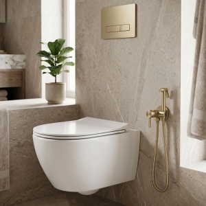 Baterie pentru bideu Rea Foster Brush Gold - Img 5