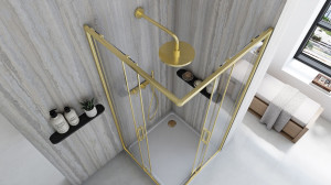 Cabina de dus Rea City 80x80 cm Gold Brush - Img 5