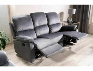 Canapea extensibila Spencer 3 velvet gri Blu14 - Img 4