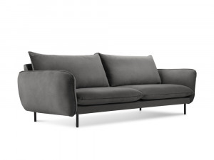Canapea tapitata Vienna 3 locuri catifea/picioare negre – L200 x l92 x h95 - Img 13