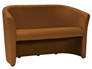 Canapea TM-2 piele ecologica maro deschis/wenge EK4
