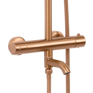 Coloana de dus cu termostat REA Lungo Copper Brush - Img 3