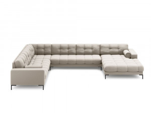 Coltar 7 locuri Bali U tapitat/picioare negre – L327 x l256 x h75 - Img 9