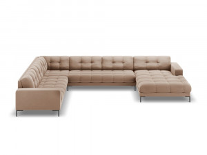 Coltar 7 locuri Bali U velvet/picioare negre – L327 x l256 x h75 - Img 7