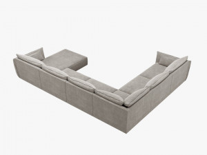 Coltar 8 locuri Kaelle chenille L384 cm - Img 3