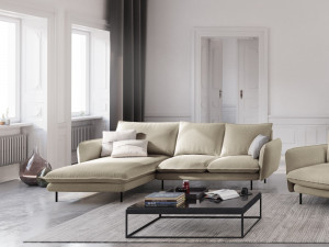 Coltar tapitat Vienna 5 locuri picioare negre – L255 x l170 x h95 - Img 5