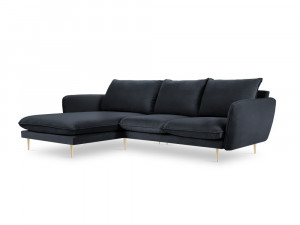 Coltar tapitat Vienna 5 locuri velvet/picioare gold – L255 x l170 x h95 - Img 18