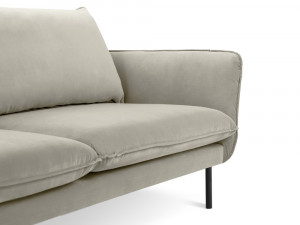 Coltar tapitat Vienna 5 locuri velvet/picioare negre – L255 x l170 x h95 - Img 14