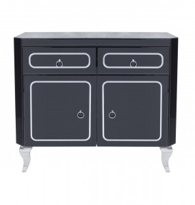 Comoda Marina negru/silver – H78 cm - Img 2