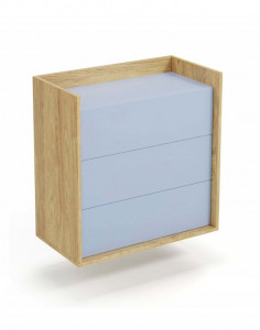 Comoda modulara Mobius S3 natur/albastru - H83 - Img 1