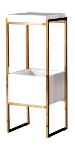 Consola Rodez II alb/gold – H83 cm