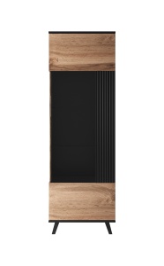 Corp depozitare Random W1 stejar wotan/negru - L60 x A40 x h182 cm - Img 6