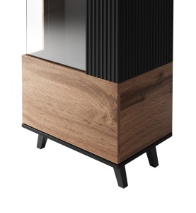 Corp depozitare Random W1 stejar wotan/negru - L60 x A40 x h182 cm - Img 16