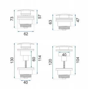 Dop pentru lavoar universal clic-clac Rea Titan - Img 4