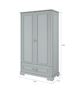 Dulap elegant Ines gri H193 cm - Img 4