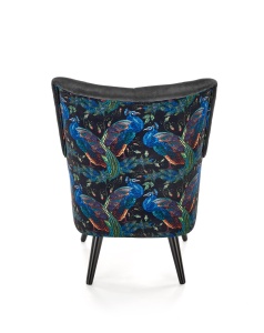 Fotoliu Pagoni velvet negru - H95 cm - Img 14
