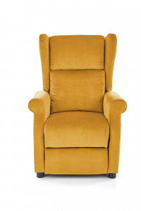 Fotoliu recliner Agustin 2 velvet mustariu H107 cm - Img 4