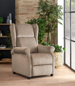 Fotoliu recliner cu functie de masaj Agustin M stofa bej - Img 4