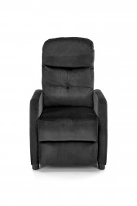 Fotoliu recliner Felipe 2 velvet negru H103 cm - Img 10