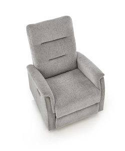 Fotoliu recliner Jamal stofa gri H105 cm - Img 3