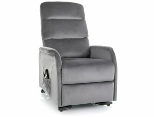 Fotoliu recliner Kronos velvet gri Blu14 - Img 5