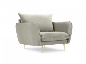 Fotoliu tapitat Vienna velvet/gold – L95 x l92 x h95 cm - Img 9