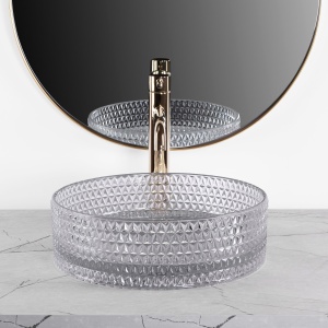Lavoar Cristal gri deschis L35,5 cm - Img 3