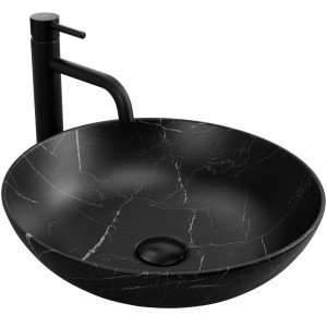 Lavoar pe blat REA FIBO Black Matt