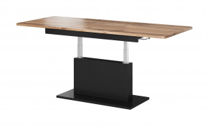 Masa extensibila Busetti stejar wotan/negru mat L126-167 cm - Img 2